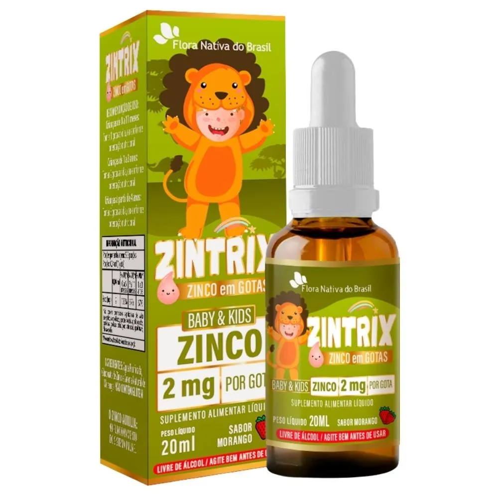 Zintrix Gotas Bisglicinato De Zinco Sem Álcool Flora Nativa | Natulha