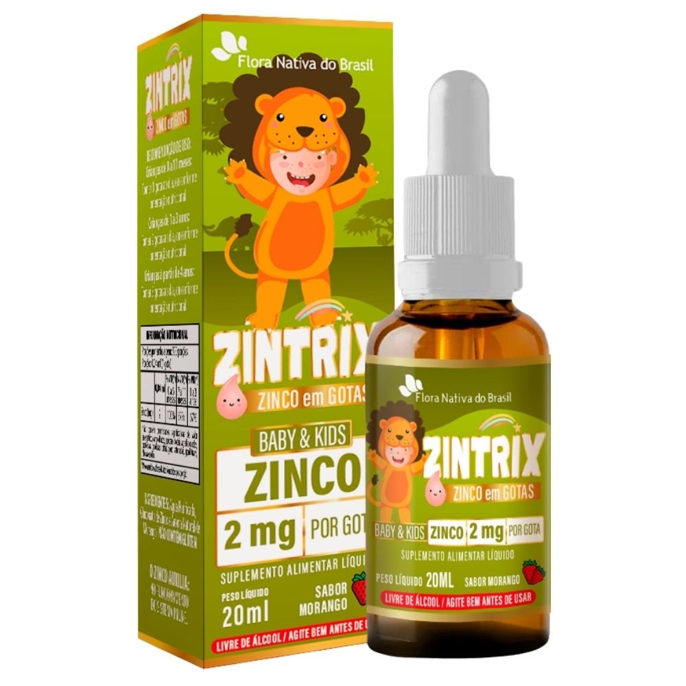 Zintrix Gotas Bisglicinato De Zinco Sem Álcool Flora Nativa | Natulha