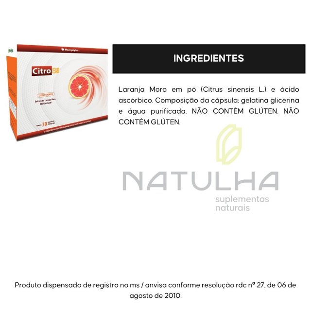 KIT 3X Citrosil (Extrato seco Laranja Moro) 30 Cápsulas - Macrophytus