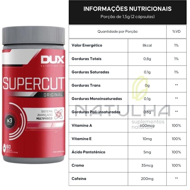 Supercut Original 60 cápsulas - Dux Nutrition