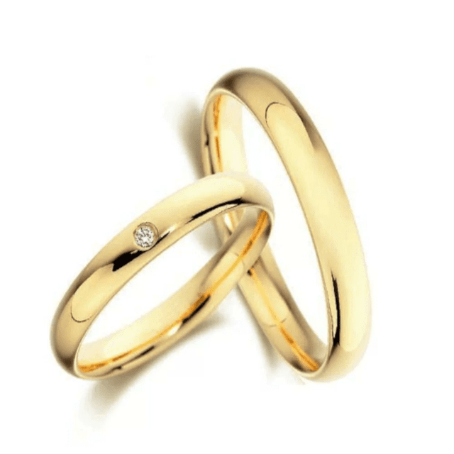 Alianças Casamento em Ouro Zircônia AN25 