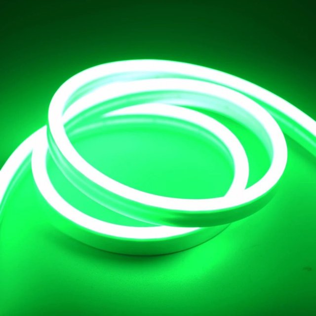 Kit Fita LED Neon Verde 220V 5 Metros + Acessórios