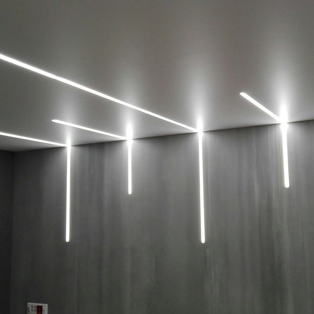 Perfil de Alumínio Preto Embutir para LED - 2 Metros
