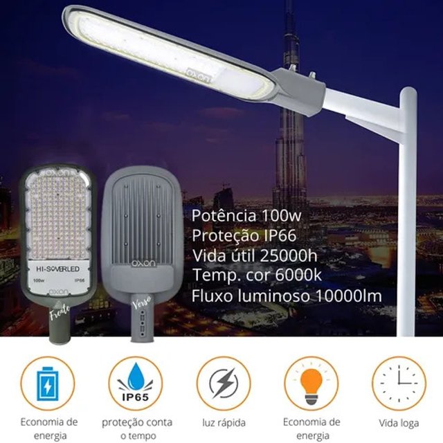 Luminária Pública LED 100W com preço de fábrica! SinosLed Iluminação