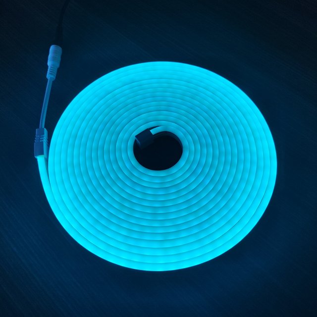 Fita LED Neon Azul Claro Flexivel 12v - 5 Metros sem fonte