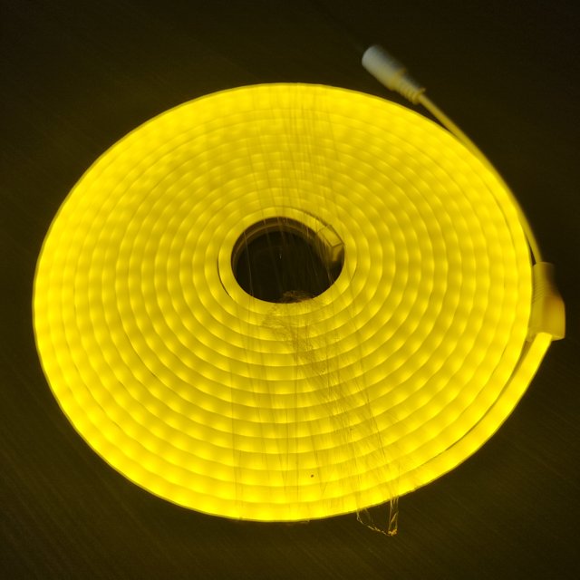 Fita LED Neon Amarelo Flexível 12v - 5 Metros sem fonte