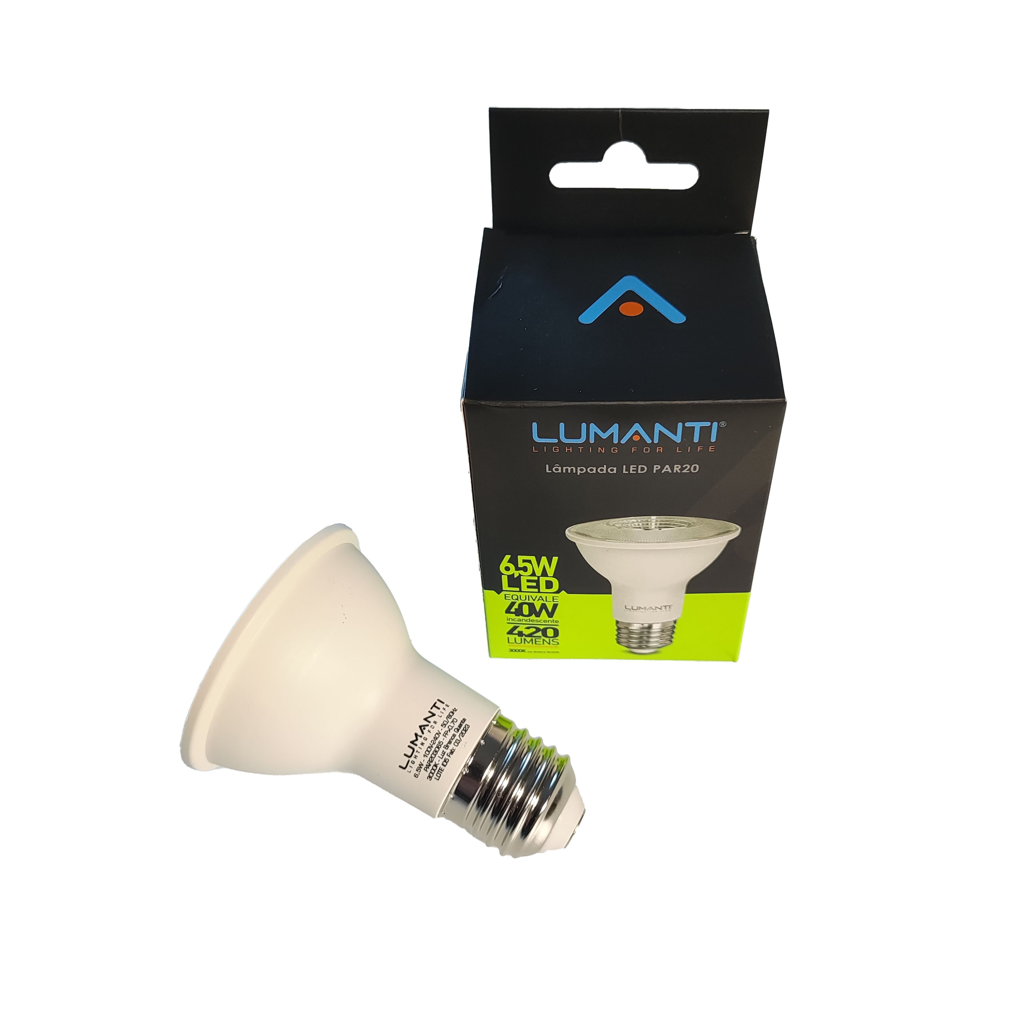 Lâmpada Par20 Led 6,5w Bivolt Branca Quente