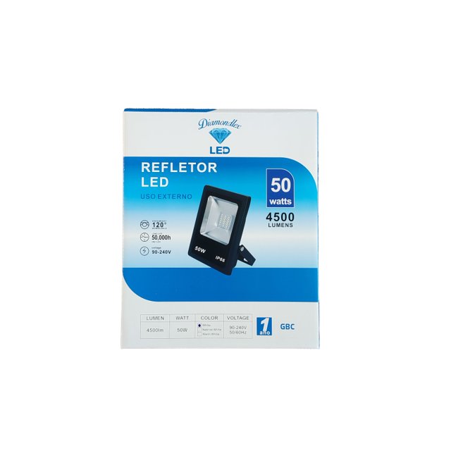 Refletor Holofote Microled 50w Branco Frio IP66