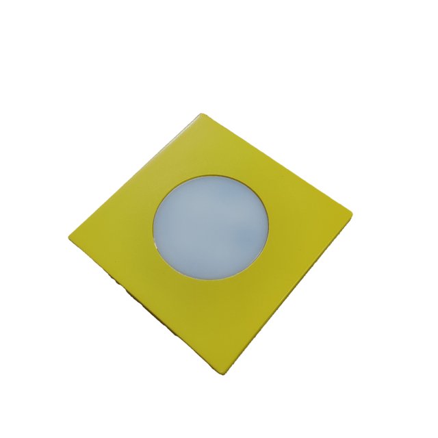 Spot Led Mini Móvel 1,5w Quadrado Amarelo Branco Frio