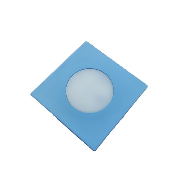 Spot Led Mini Móvel 1,5w Quadrado Azul Branco Frio