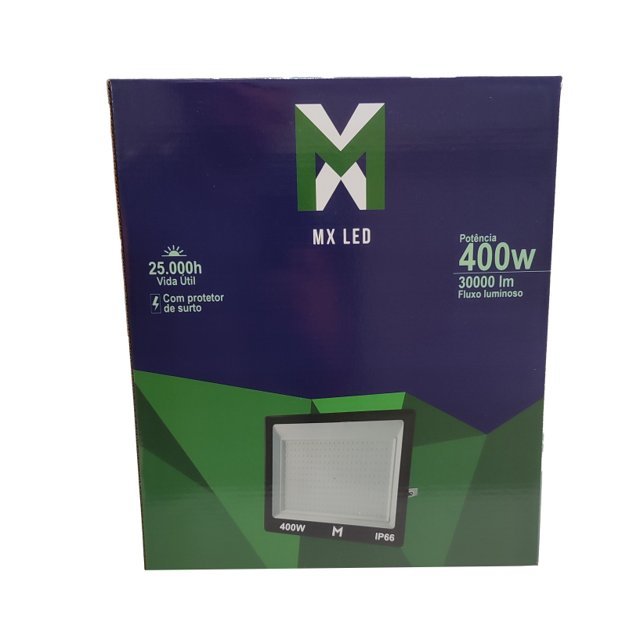Refletor Holofote Microled 400w IP66 Branco Frio