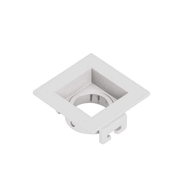 Spot Recuado Para Mini Dicróica Quadrado Direcionável Branco Sem Lâmpada