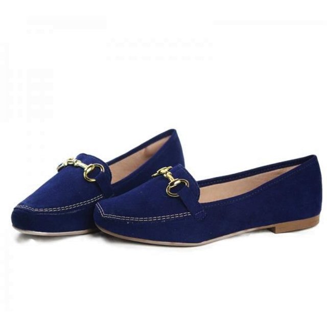 mocassim feminino com fivela