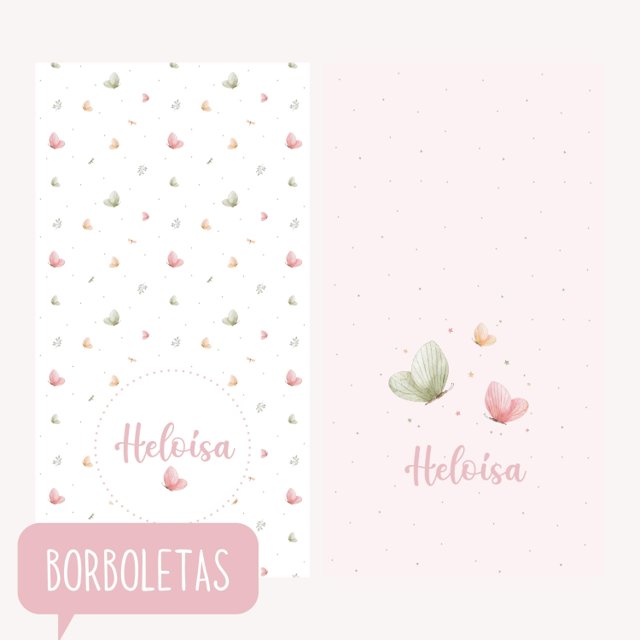 Kit Bebê  Necessaire, Fraldas Ombro e Boca - Floral Passarinhos