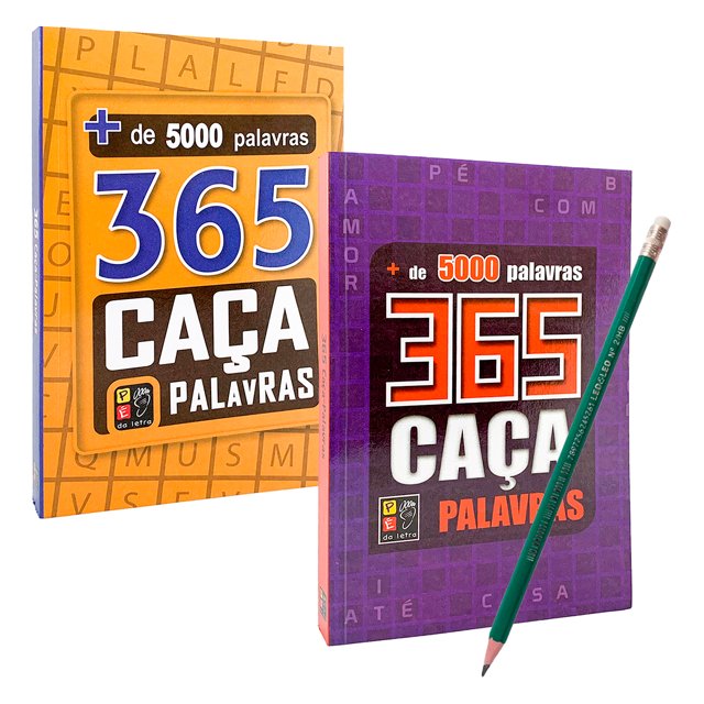 Kit 3 Livros, 365 Caça Palavras - Pé da Letra