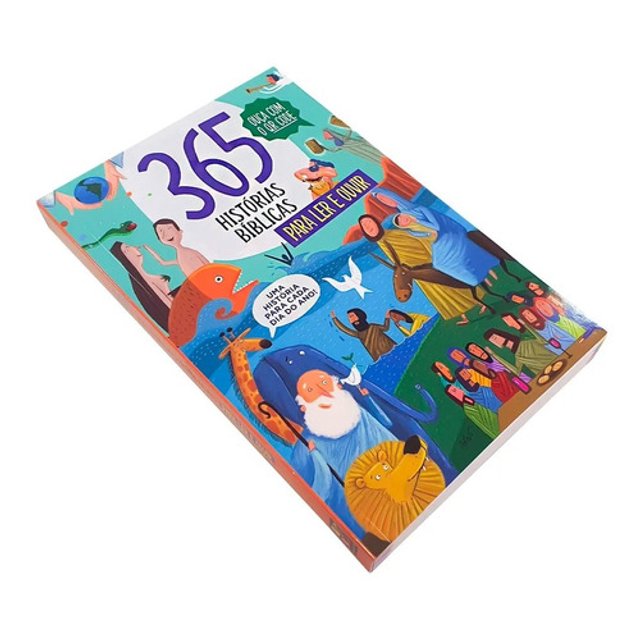 Kit 02 Livros Infantil 365 Histórias Bíblicas Para Ler e Ouvir +