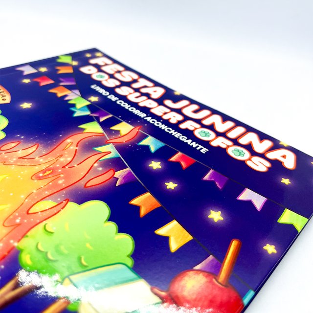 Festa Junina dos Super Fofos - Livro de Colorir Aconchegante - Estilo ...