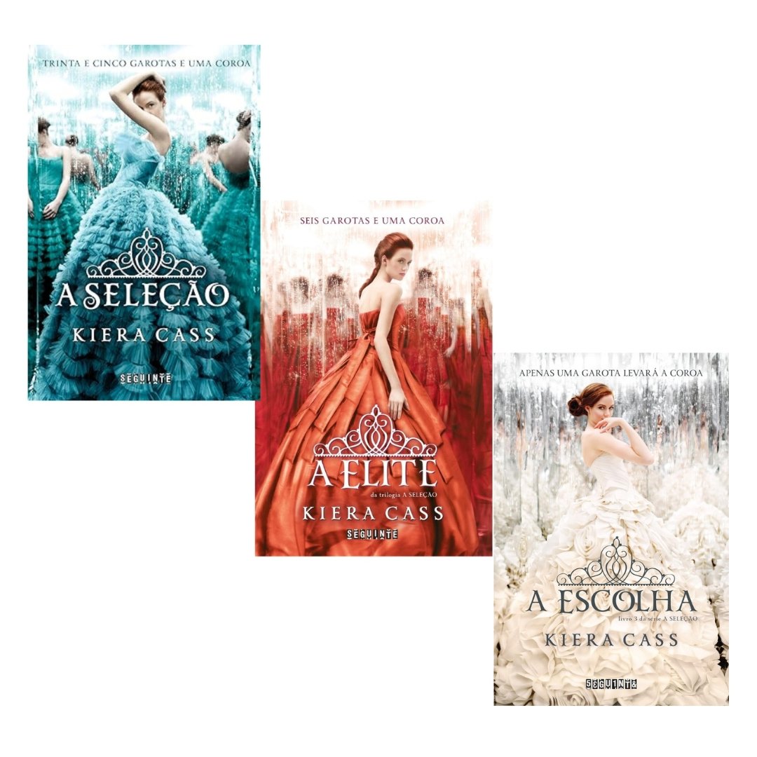 A Seleção (Vol. 1) + A Elite (Vol. 2) + A Escolha (Vol. 3) - Kiera Cass - 3  Livros Físicos | Livraria Enjoy, image size:1080x1080