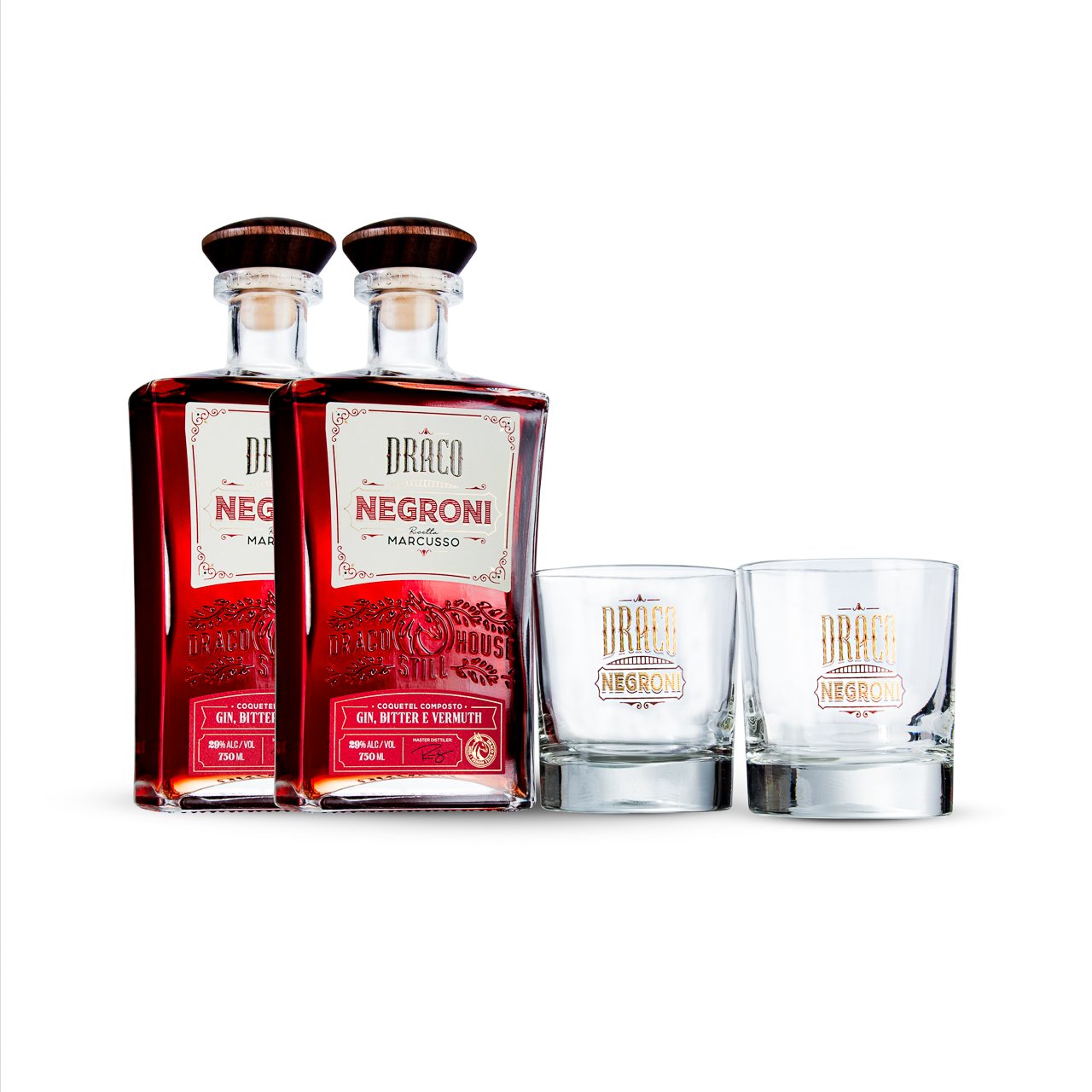 Kit Duplo Draco Negroni + Copos | Draco Destilaria