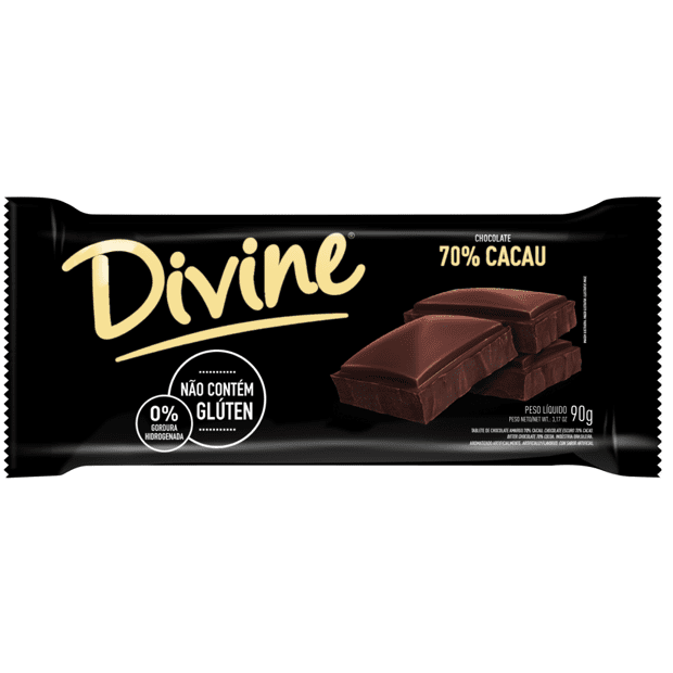 Chocolate Divine 70 cacau (130 gramas) Quintal