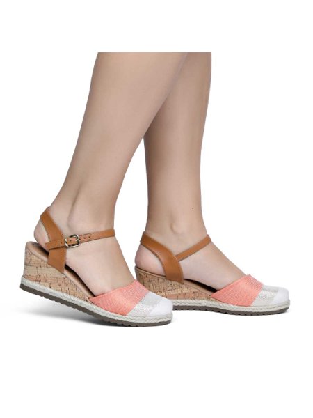 Sandalia Espadrille Lurex Laranja Bebece Bebece Calcados