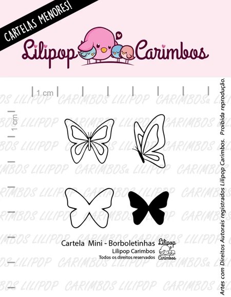 Cartela de Mini Carimbos - Diversos Modelos - Lilipop