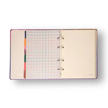 Caderno Cícero Criativo Argolado Organizador Frutos Pautado 17x24 Abacaxi