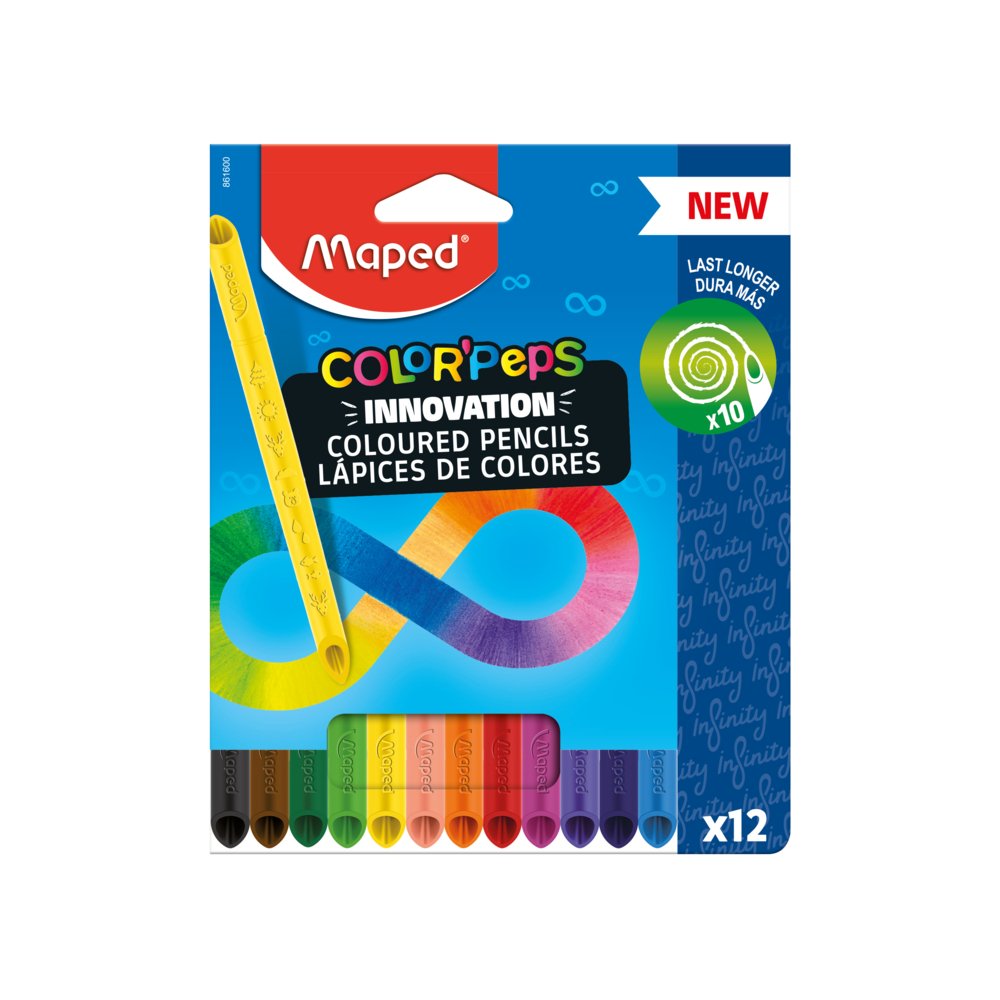 Lápis de Cor Color'Peps Infinito 12 Cores Maped