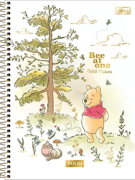 caderno-espiral-capa-dura-universitario-10-materias-pooh-160-folhas-bee-at-one-with-nature-img-200427