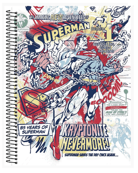 Caderno Universitario 10 Matérias Superman - SD