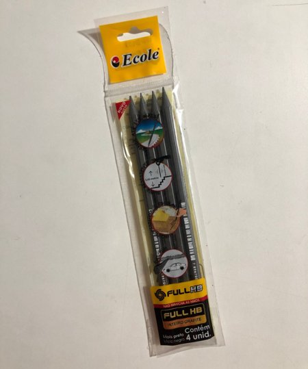 Lápis Grafite Ecole Full HB Kit Com 4 Unid