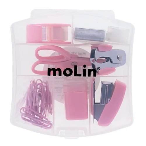 Kit mini Office | Molin Rosa 9 Itens