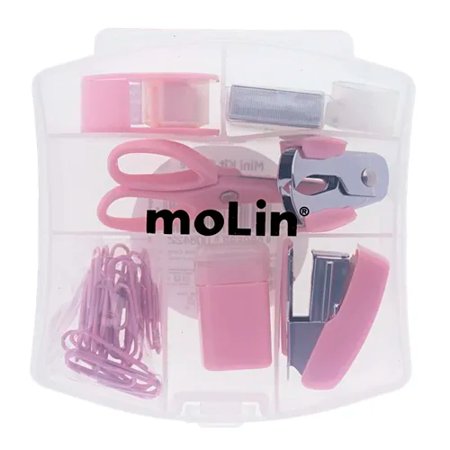 Kit mini Office | Molin Rosa 9 Itens