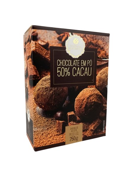 Caixa De Chocolate Em Pó 50% Cacau 250g