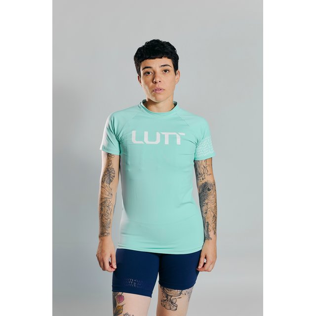 Rash Guard Adulto LUTT - Verde Água (MC) | Casa do Kimono
