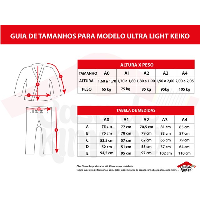 Kimono Jiu-jitsu Keiko Ultra Light 2.2 Preto