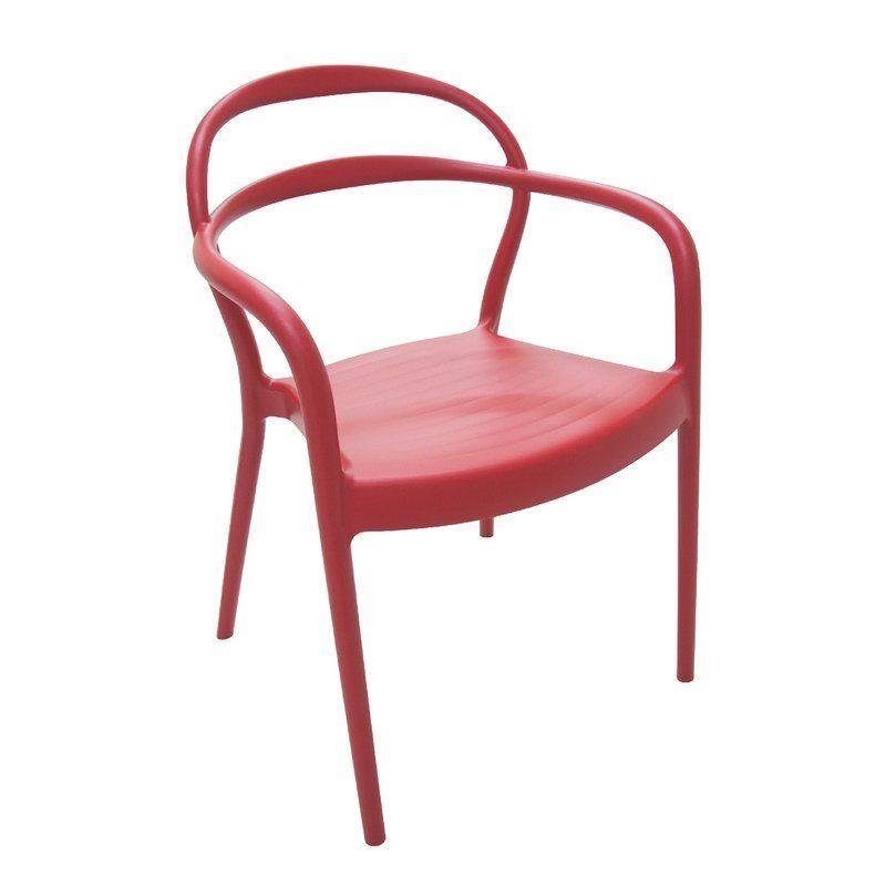 Conjunto 4 Cadeiras Tramontina Sissi com Braço Vermelh