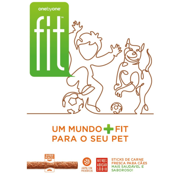 Kit 5 Petiscos Para Cachorros Stick FIT Spin Pet 50g Banana