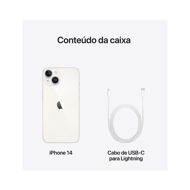 iPhone 14 128GB Branco | RTEC Os melhores smartphones você