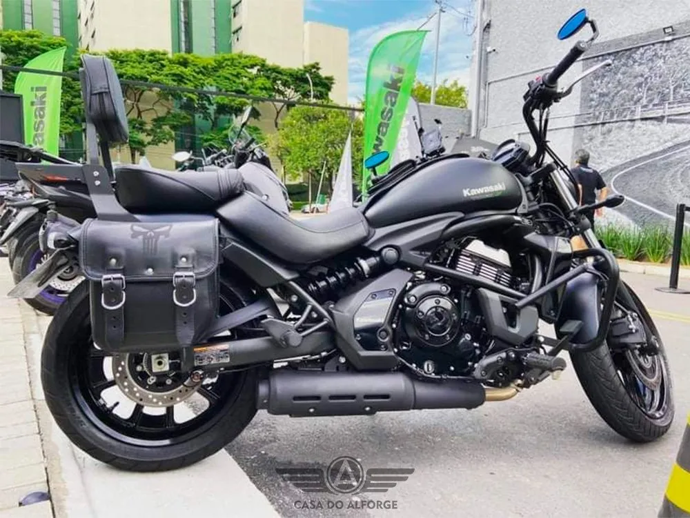 Alforge em Couro para Kawasaki Vulcan S650 | CASA DO ALFORGE