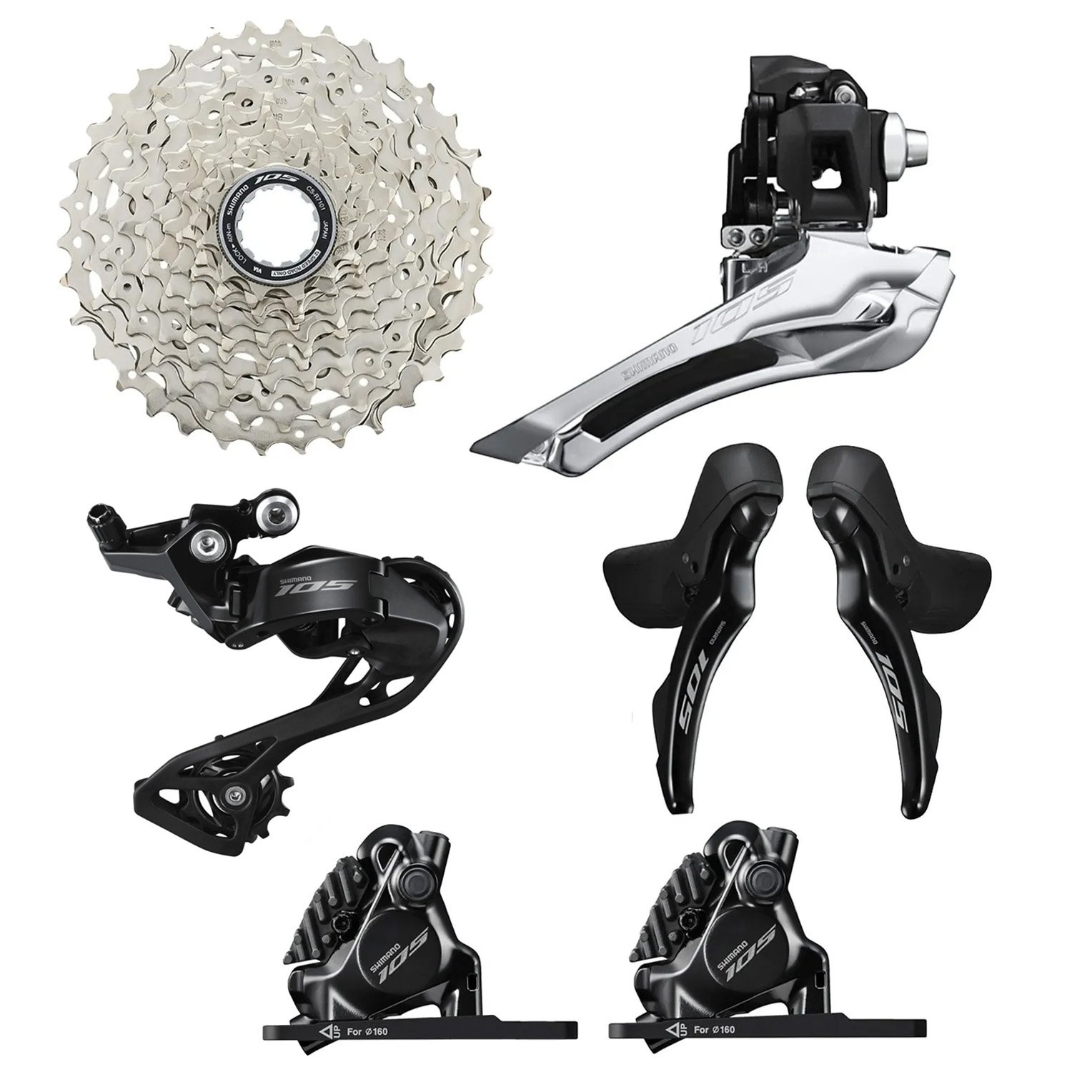 GRUPO SHIMANO 105 R7100 2X12V CASSETE 11/34D (MECÂNICO) | Upgrade