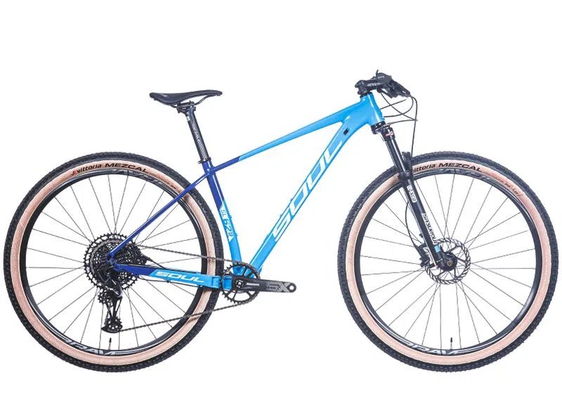 BICICLETA 29 SOUL SL629 BOOST 12V SRAM SX COM SUNTOUR XCR