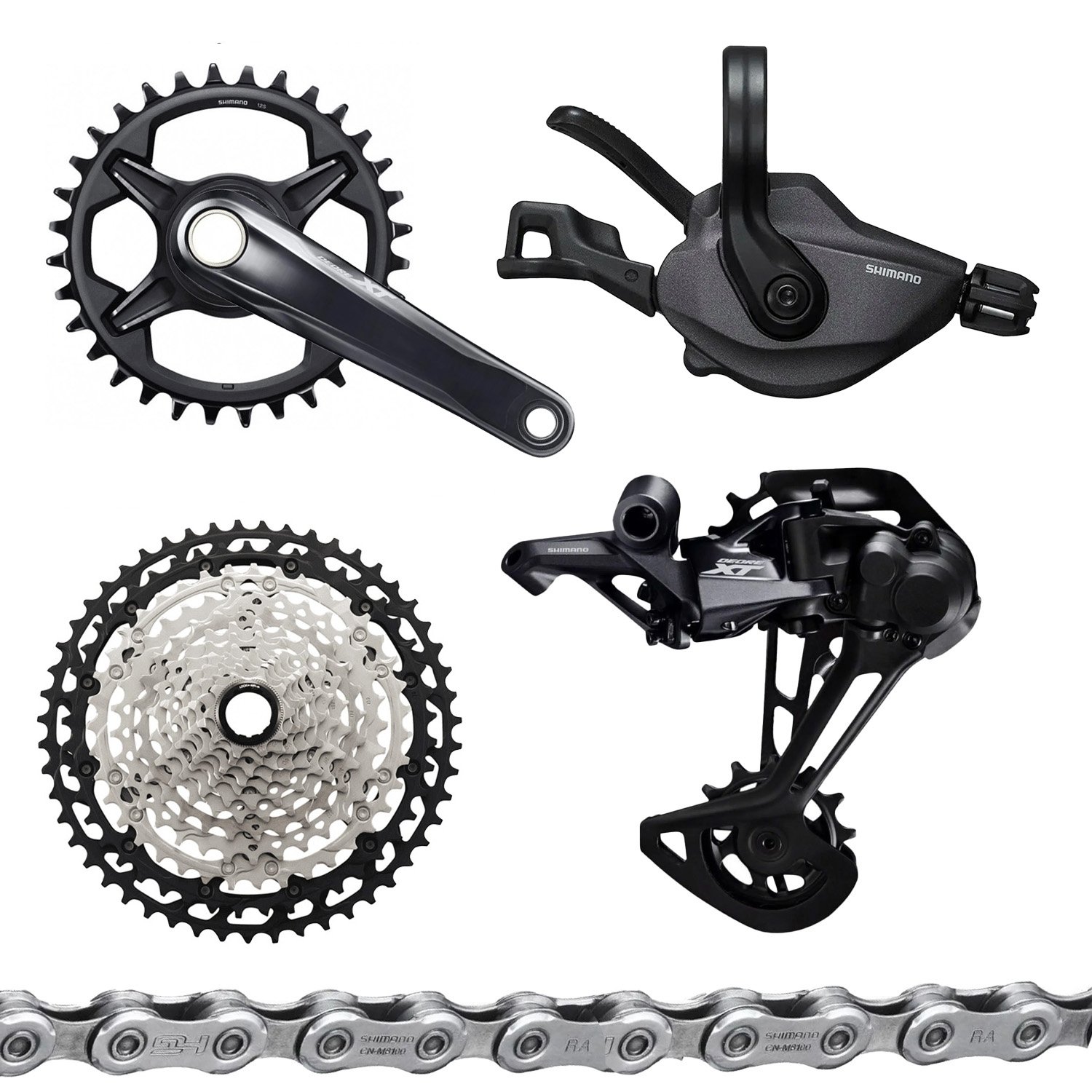GRUPO SHIMANO DEORE XT 1X12V PDV 34D 175MM 10/51D I-SPEC EV