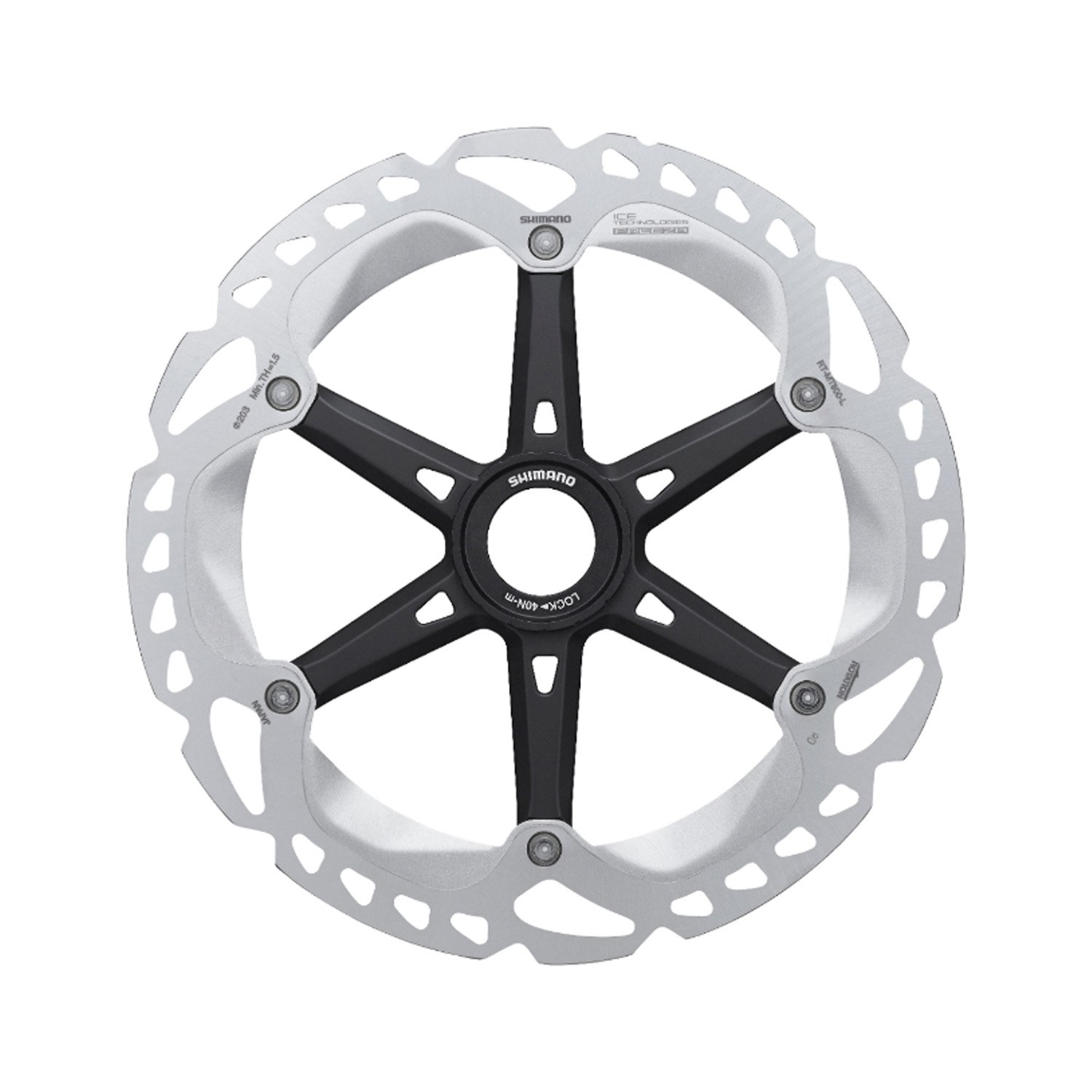 ROTOR DE FREIO SHIMANO XT MT800 ESTRIADO C.LOCK 203MM - EXT. (SE