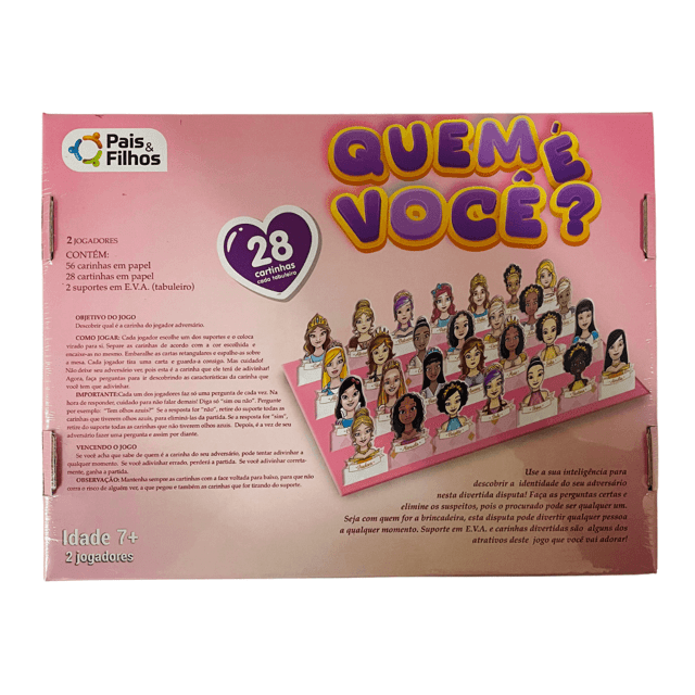 Jogo Quem é Você? Princesas - Pais e Filhos