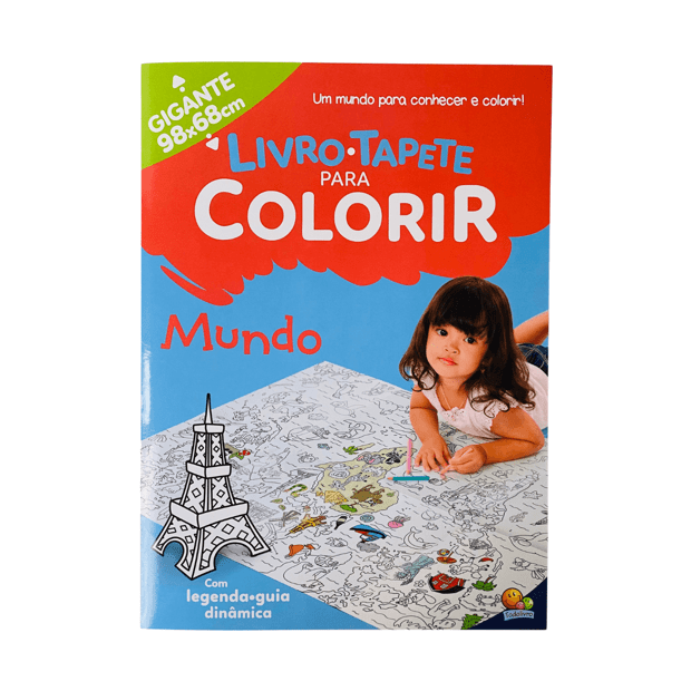 Livro Tapete para Colorir - Mundo - Papel Picado - Papelaria