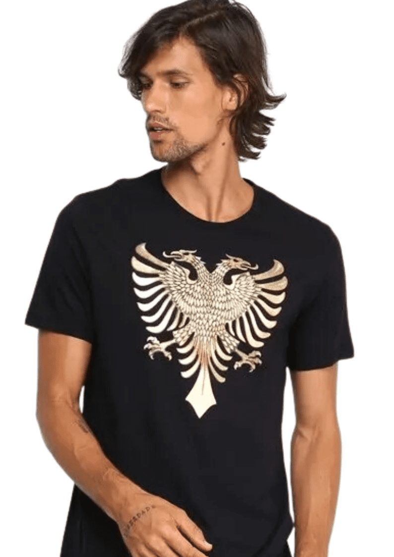 Camiseta Cavalera Aguia Tiras Masculina - Tam: P - Shopping TudoAzul