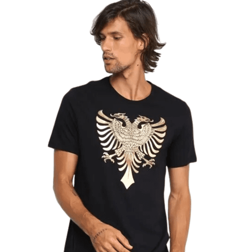 Camiseta Cavalera Estampada Águia Masculina - Mescla