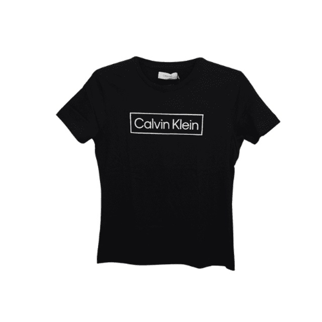 Camiseta Manga Curta Calvin Klein Logo Quadrado Feminina