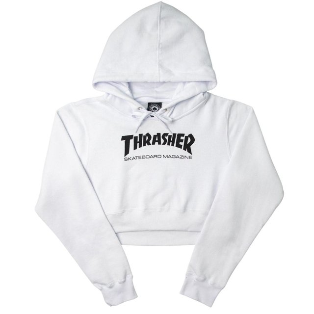Moletom Feminino Thrasher Cropped Skate Mag White MadBoards